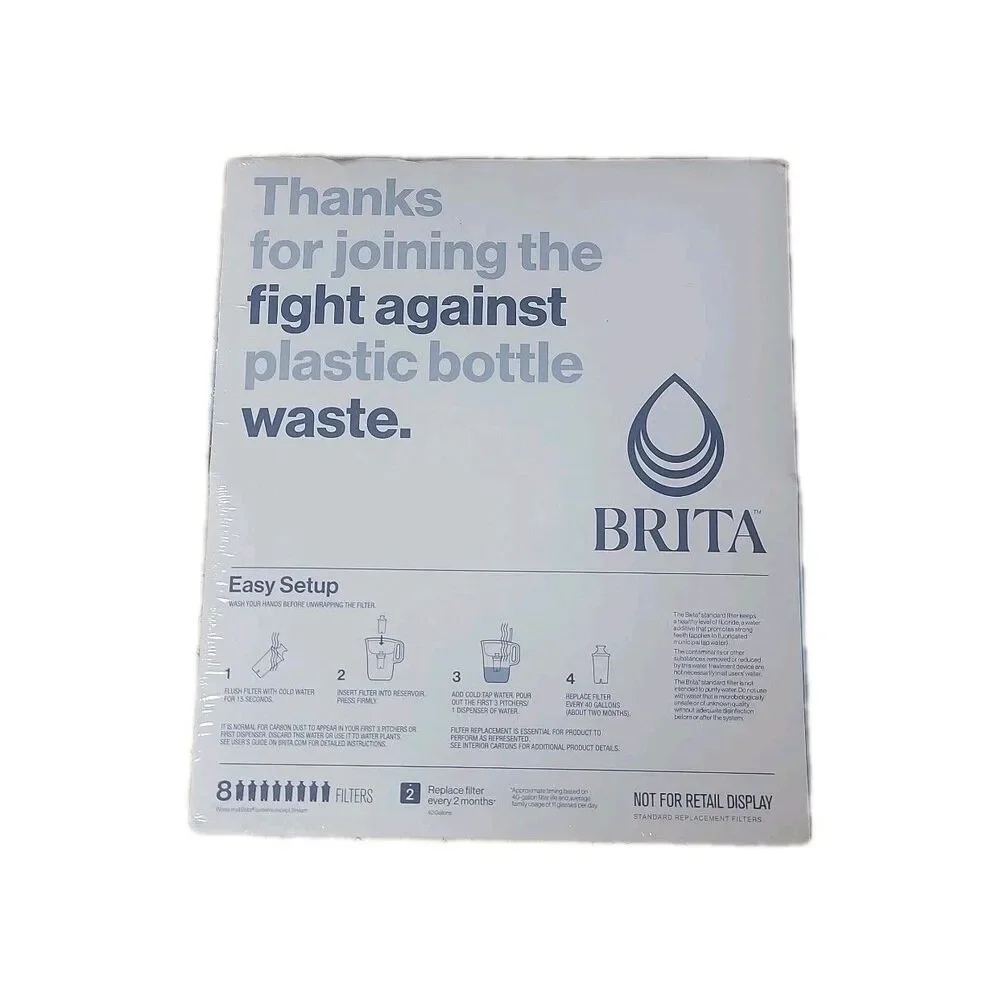 Authentic Brita OB03 Pitcher Replacement Filters - 8 Pack  New/Sealed